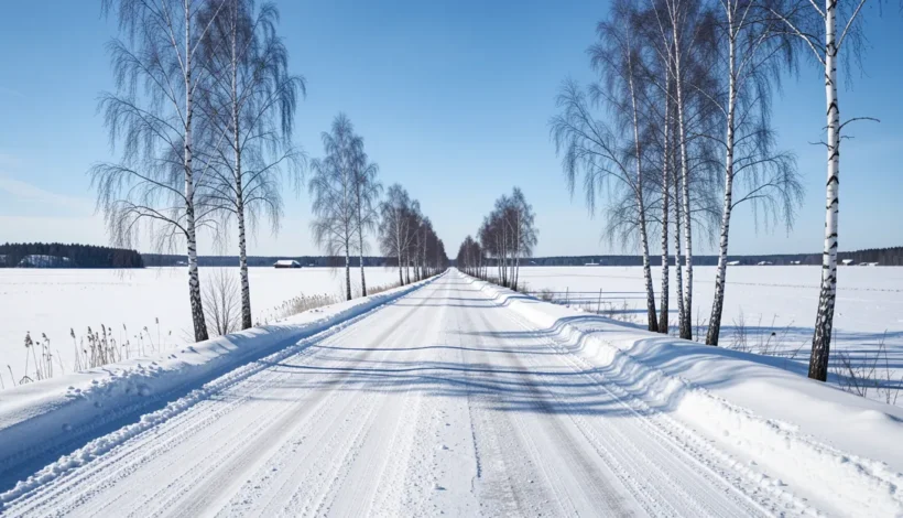 Näin miten pörssisähkön lasku muodostuu talvisessa suomalaisessa maaseutumaisemassa.