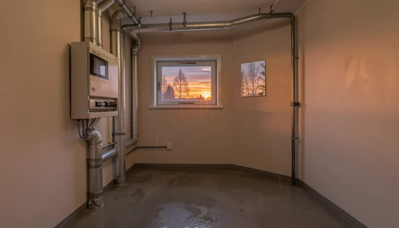 Tekninen tila havainnollistaa aurinkosähköjärjestelmän mitoituksen tärkeyttä.